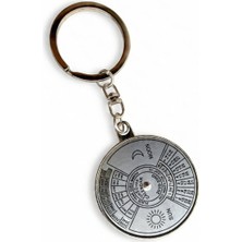Mekanik Sonsuz Takvim Anahtarlık Analog Çevirme Mekanizmalı Unisex Hediyelik 50 Yıllık 2010 2060
