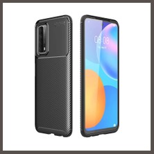 Nexora Living Huawei P Smart 2021 Kılıf Auto Focus Karbon Kapak - Siyah Nxrlvng