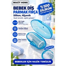 Mucit Home Mavi Erkek Bebek Çocuk Silikon Parmak Diş Kaşıyıcı Dil Temizleyici Diş Fırçası