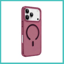 Ny Joy iPhone 18 Pro Max Uyumlu/17 Pro Max Kılıf Pc Real Magsafe Kapak - Bordo Nyjoybz