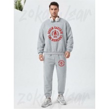 Zoka Wear Highlight Ufc Mma Justin Gaethje Baskılı Gri Eşofman Takımı