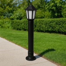 Zita Klas Bahçe Aydınlatma Lambası | 90 cm Uzun Direkli Dış Mekan Yol Apliği | E27 Duylu, IP54 Su Geçirmez, 220V, Siyah | Yerli Üretim Bahçe Lambası (Ampul Hariç)