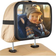 Baby Car Mirror Most Stable Backseat Mirror With Premium Mat Finish Super Clear Pmma Malzeme Mirror-Safe, Secure And Shatterproof,black Araba Koltuğu Aynası, Bebekler Için