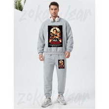 Zoka Wear Threat Level Dizi The Office Baskılı Gri Eşofman Takımı