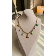 Dore Collection Marin Temalı Renkli Charmlı Şans Kolyesi
