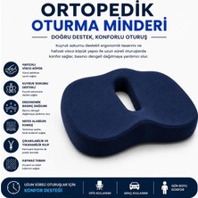 Viscora Ortopedik Oturma Minderi – Hafızalı Visco Köpük Kuyruk Sokumu Destek Yastığı, Uzun Süreli Oturuşlar Için Ergonomik Ofis ve Araç Koltuğu Minderi