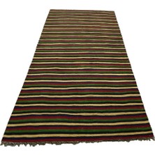 Zehra Abla Halı El Dokuması Yekpare Başyapıt Çubuklu Sivas Yün Kilim RENKLI-150 x 350