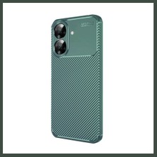 Bezos Realme Note 60 Uyumlu Kılıf Auto Focus Karbon Kapak - Koyu Yeşil Nhr