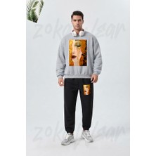 Zoka Wear Gustav Klimt Freya S Tears Gustav Klimt Golden Tears Baskılı Gri Siyah Eşofman Takımı