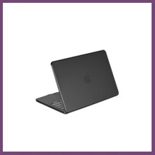 Bezos MacBook Neo Şeffaf Macbook Kapak - Siyah Gambera1