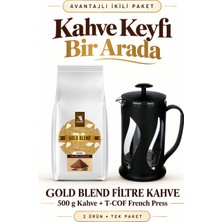 French Press 500 ml + Nominal Coffee Gold Blend Filtre Kahve 500 gr