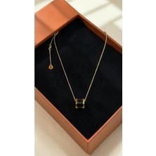 Dore Collection Marka Model Helezon Silindir Figürlü Ithal Çelik Vıp Kolye