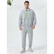 Zoka Wear Old Logo Dizi The x Files Baskılı Gri Eşofman Takımı