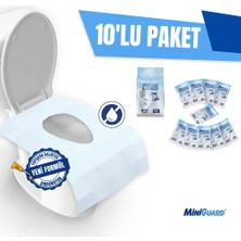 MiniGuard® Su Geçirmez Klozet Örtüsü - Smartfold™ Sistemli -10 Paket x 10 Adet- Toplam 100 Adet Klozet Kapak Örtüsü