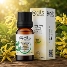 Kaoils Pure Essence Ylang Ylang Uçucu Yağı 10 ml – %100 Saf Doğal Ylang Ylang Oil, Saç Bakımı, Parfüm ve Aromaterapi İçin