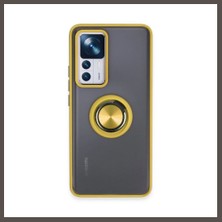Nexora Living Mi 12T Pro Kılıf Montreal Yüzüklü Silikon Kapak - Sarı Nxrlvng
