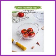 Salmore Akrilik Şeffaf Mini Pirinç Süzgeçi & Bakliyat Süzgeçi (3 Su Bardağı Ölçülü) Bty