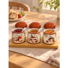 Easy Life Autumn Breeze 3 Parça Porselen Kavanoz Seti - 22 × 8 cm