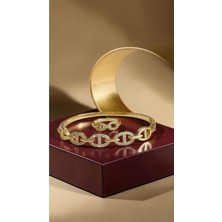 Dore Collection Marka Model Premium Çelik Ikili Kelepçe Yüzük Takı Seti