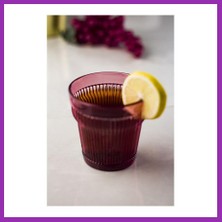 Salmore Akrilik Mürdüm 6'lı Kısa Bardak & Su Meşrubat Kahve Yanı Bardağı 300 ml ( Cam Değildir ) Bty
