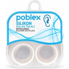 Poblex Antialerjik Silikon 2'li Kulak Tıkacı