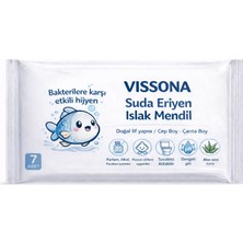 Vissona Biyobozunur Mini Islak Mendil %100 Ağaç Lifi Alkolsüz Hassas Ciltler Için Suda Eriyen Cep Boy