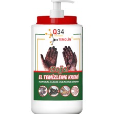 Q34 TEMOLİN Q34 Temolin El Temizleme Kremi 3 kg Pompalı | Ağır Kir, Gres, Motor Yağı, Zift ve Boya Temizleyici