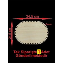 Asude Hediyelik Ahşap Krem 34,5X24,5 cm 1 Adet Sepet Bambu Tepsi Altı Örgü Plakası Supla Delikli Alt Sepet Tabanı