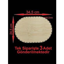 Asude Hediyelik Ahşap Krem 34,5X24,5 cm 3 Adet Raddan Sepet Bambu Tepsi Altı Örgü Plakası Supla Al Sepet Tabanı