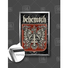 SML Tablo Behemoth Metal Müzik Grubu Albüm Rock Müzik Çerçeveli Dikey Kanvas Tablo