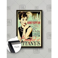SML Tablo Audrey Hepburn Breakfast At Tiffany's Filmi Çerçeveli Dikey Kanvas Tablo