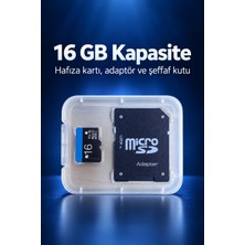 Ototechparca 16 GB Microsd Hafıza Kartı Adaptör ve Şeffaf Kutulu - Lisinya