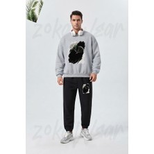 Zoka Wear Yamac Parasutu Paragliding Baskılı Gri Siyah Eşofman Takımı