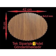 Asude Hediyelik Ahşap 42X30 cm 1 Ad Raddan Bambu Tepsi Örgü Plakası Supla Altlık Tığ Taban Işi Sepet Tabanı