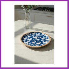 Salmore Mango Agacı Servis Tabağı & Sunum Tabağı 25 cm Desenli Bty