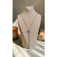 Dore Collection Vıp Model Güneş Motifli Çelik Y Kolye