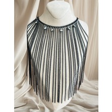Dore Collection Çoklu Zincir Püskül Detaylı Gösterişli Kolye