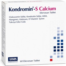 Assos Kondromin-S Calcium 60 EFF Tablet Glukosamin İçeriği ile Türkiye Menşeli Besin Takviyesi