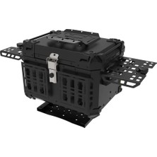 Moto Üçel 38 Litre Alüminyum Çanta Premium Siyah-Siyah