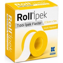Roll İpek Tıbbi Flaster 2.5x5 M Çinko Oksitli Kauçuk Yapışkanlı Güçlü Yapışkan Özelliği