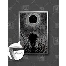 SML Tablo Guts Art Some Berserk Manga Anime Guts Kılıç Ayışığı Çerçeveli Dikey Kanvas Tablo
