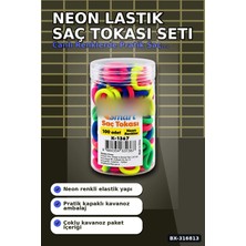 Neon Lastik Saç Tokası 1200 Adet Paket - Renkli Saç Örgü ve Şekillendirme BX-316813