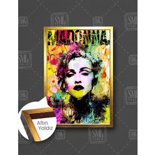 SML Tablo Madonna Pop Art Posteri Ikon Popun Kraliçesi Müzik Çerçeveli Dikey Kanvas Tablo