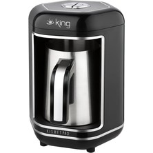 Odea Tr King K607 Kısmet Pro Türk Kahve Makinesi | 4 Fincan, Közde Pişirme, Siyah