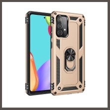 Nexora Living Samsung Galaxy A52 Kılıf Sofya Yüzüklü Silikon Kapak - Gold Nxrlvng