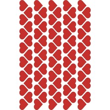 Odea Tr Dikey Şerit Kalpli Sticker Seti, 600 Adet
