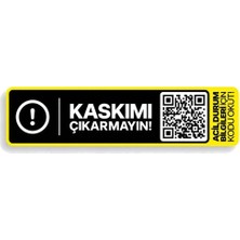 Odea Tr 10'lu Paket Qr Kodlu Kask Acil Durum Bilgileri Etiketi