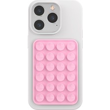 Odea Tr Silikon Vantuzlu Telefon Tutucu, Ahtapot Vakumlu Tasarım, Telefon Arkası Kılıf Tutucu, Araç ve Masa Üstü Kullanım, Tüm Cep Telefonu Modellerine Uygun (Kum Pembe)