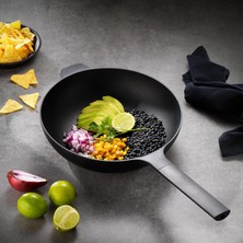 Odea Tr Schafer Cast Pro Döküm Wok Tava 30 Cm-Siyah