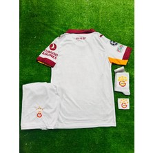 LEGENT LADY Galatâsarây. 2027  Isimsiz Deplesman Beyaz Yeni Sezon Çocuk Forması 4'lü Set